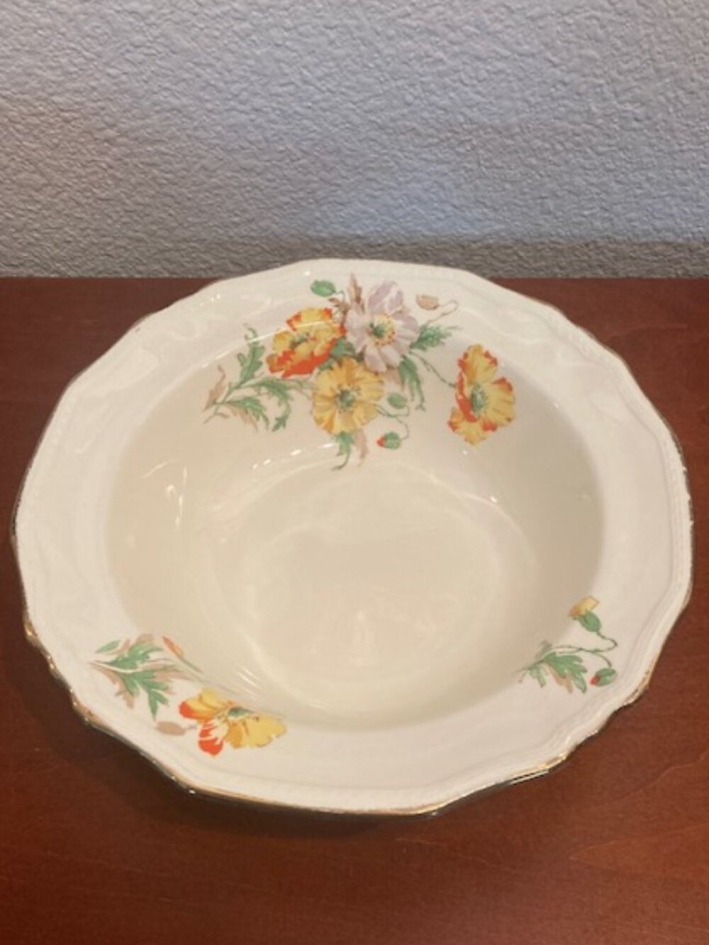 🌸 Vintage Alfred Meakin "Poppies" Bowl – England – 1930s-40s
